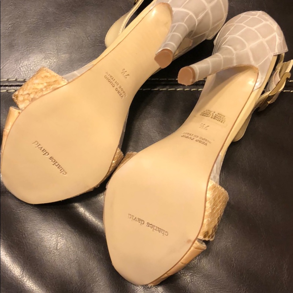 Charles David Snakeskin Heels - Picture 4 of 5